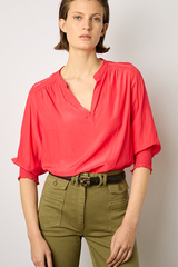 ANGELA CORAL SOFT BLOUSE