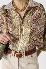 CAURELIE PRINTED SILK SHIRT