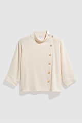 LORA HIGH COLLAR FLUID TOP