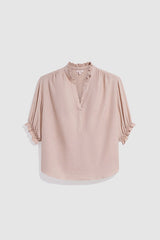 LUCE RUFFLES GOLD LUREX BLOUSE