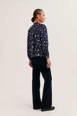 LOVIA RUFFLED FLORAL SHIRT