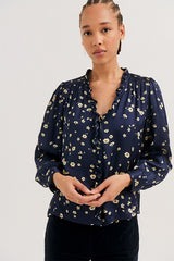 LOVIA RUFFLED FLORAL SHIRT