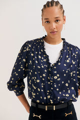 LOVIA RUFFLED FLORAL SHIRT