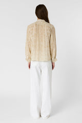 CAELIA EMBROIDERED ROUND NECK SHIRT