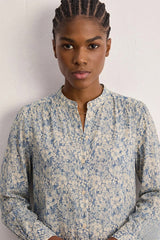 CLEOPHEE FLORAL LUREX SHIRT