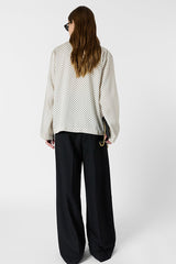 CRISTINA POLKA DOTS SATIN SHIRT