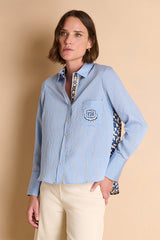 CALLAS CONTRAST DETAILS V?NECK SHIRT