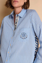CALLAS CONTRAST DETAILS V?NECK SHIRT