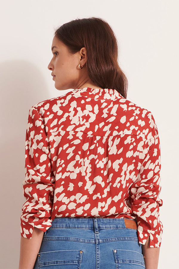 CALYPSO12 PRINTED FLOWING BLOUSE