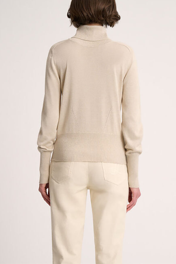 CAMINETTO BEIGE TURTLENECK PULLOVER