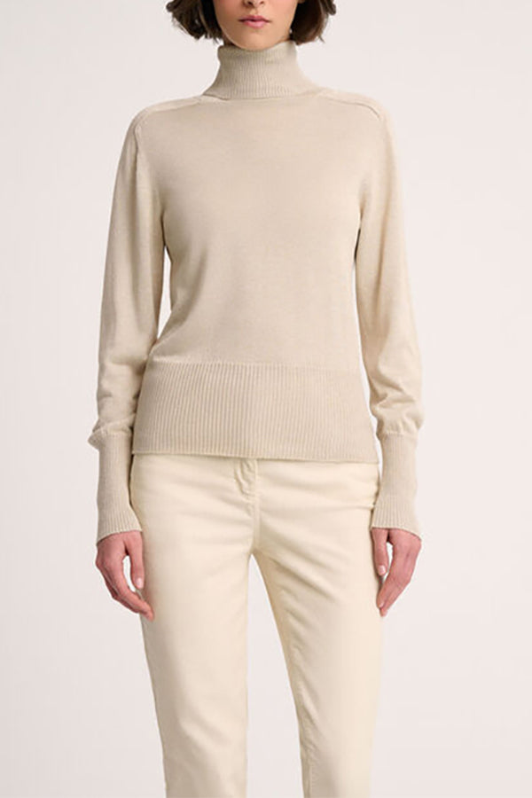 CAMINETTO BEIGE TURTLENECK PULLOVER