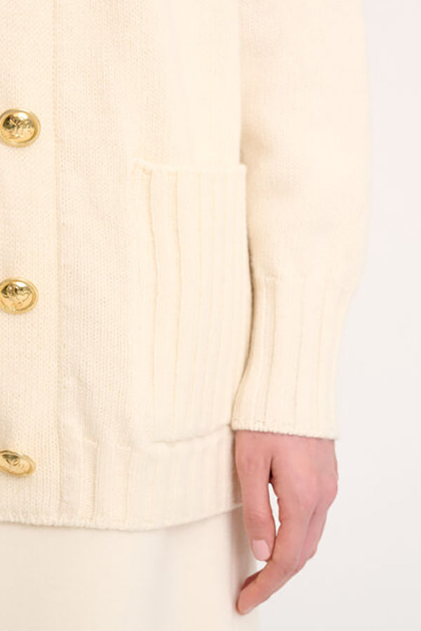 CANOLO CREAM CASHMERE BLEND CARDIGAN