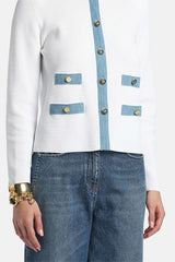 CAPOTRENO WHITE BON-TON CARDIGAN