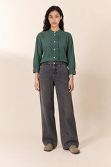 MANDARIN COLLAR SHIRT