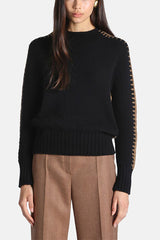 CASISTICA BLACK WOOL CASHMERE SWEATER