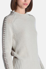 CASISTICA GREY WOOL CASHMERE SWEATER