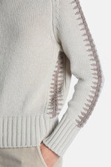 CASISTICA GREY WOOL CASHMERE SWEATER