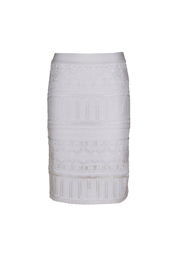 CASTELL WHITE AJOUR TUBE SKIRT