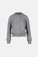 CAVOUR GREY JEWEL BUTTONS CARDIGAN