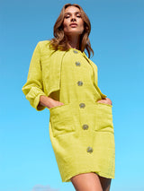 YELLOW BOUCLETTE SHORT JACKET