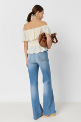 OFF-THE-SHOULDER LACE TOP
