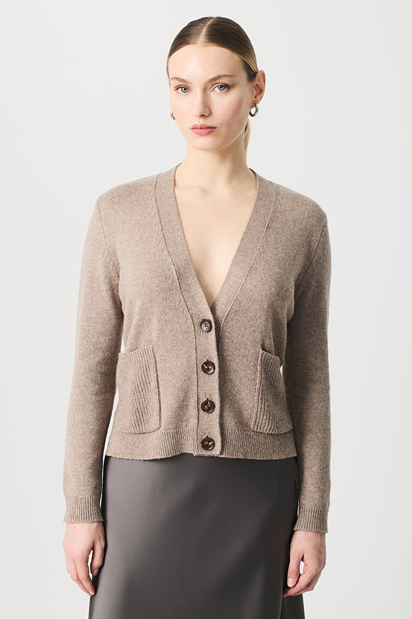 PLAIN KNIT LUREX CARDIGAN