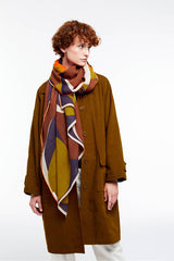 BROWN ONDE SCARF