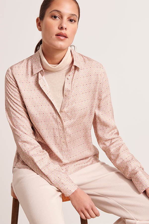 CHAMPAGNE PRINTED BLOUSE