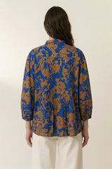 CHIMI ROSE BLUE FLORAL SHIRT
