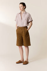 CLAY STRIPED POWDER SHIRT