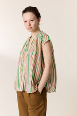 COTI STRIPED SLEEVELESS SHIRT