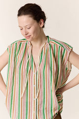 COTI STRIPED SLEEVELESS SHIRT