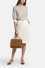 CLACSON WHITE SEQUIN-EMBELLISHED SWEATER