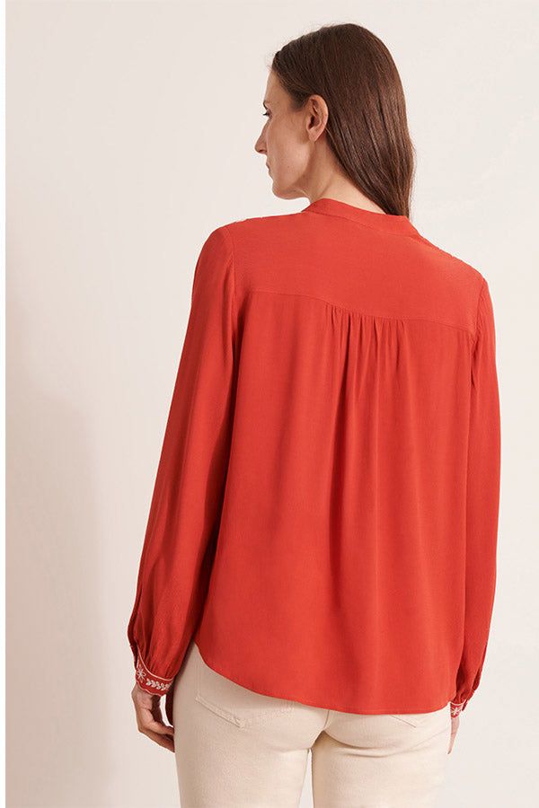 CLEO EMBROIDERED FLUID BLOUSE