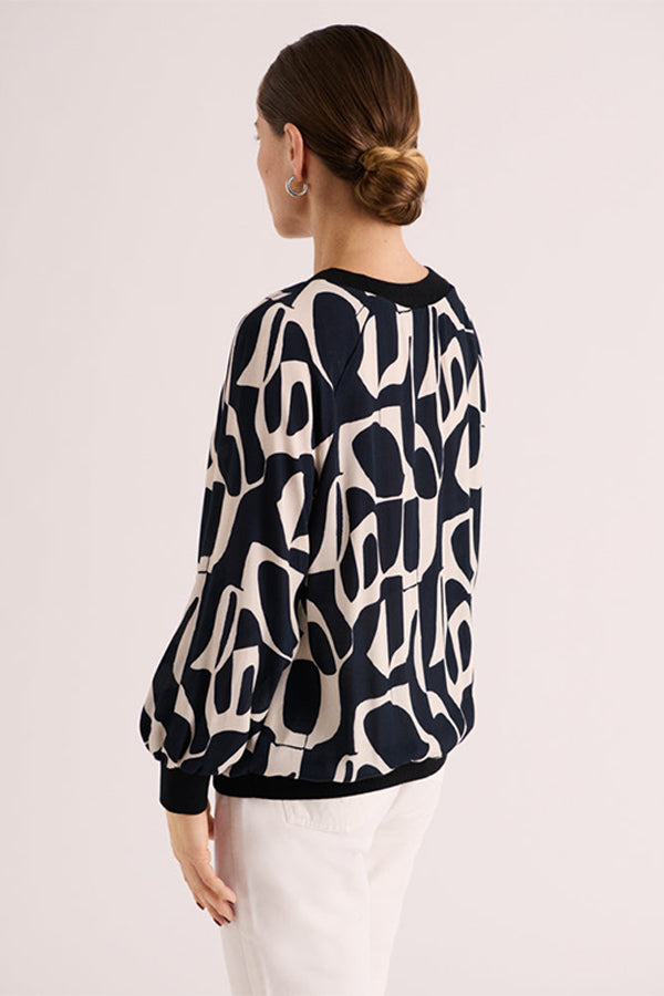 COLETTE VISCOSE CREPE PRINTED BLOUSE