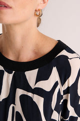 COLETTE VISCOSE CREPE PRINTED BLOUSE