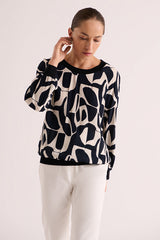 COLETTE VISCOSE CREPE PRINTED BLOUSE