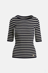 COLINO DARK BLUE STRIPED PULLOVER