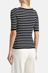 COLINO DARK BLUE STRIPED PULLOVER