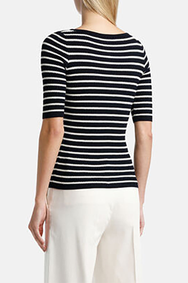 COLINO DARK BLUE STRIPED PULLOVER