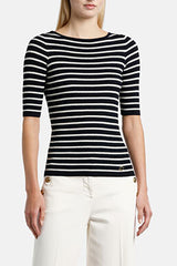 COLINO DARK BLUE STRIPED PULLOVER