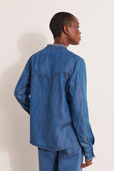 CONFIDENTIAL EMBROIDERED COLLAR SHIRT