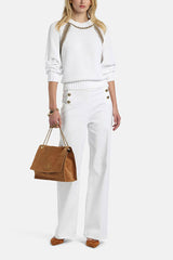 CONQUISTA WHITE RAGLAN SWEATER