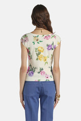CONTIGIA FLORAL KNIT TOP