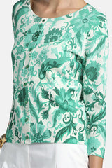 COPERTA GREEN FLORAL CARDIGAN