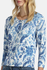 COPERTA BLUE FLORAL CARDIGAN