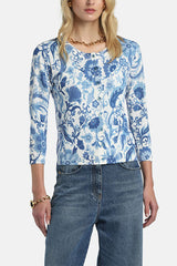 COPERTA BLUE FLORAL CARDIGAN