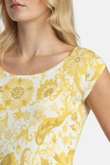 COPERTURA YELLOW FLORAL KNIT TOP