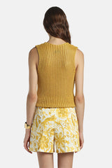 COPPETTA YELLOW OPENWORK VEST