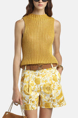 COPPETTA YELLOW OPENWORK VEST